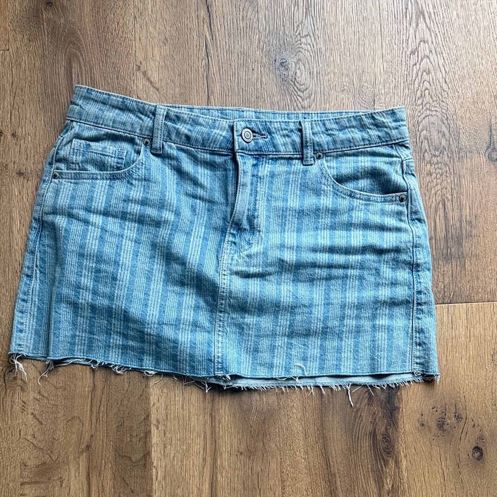 NOBO striped jean skirt